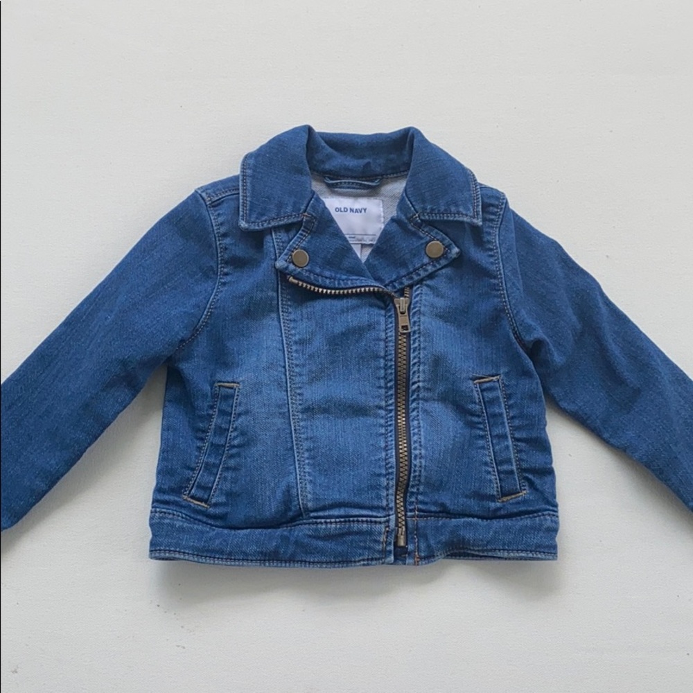 Old Navy Jean Jacket with Asymmetrical Zipper
